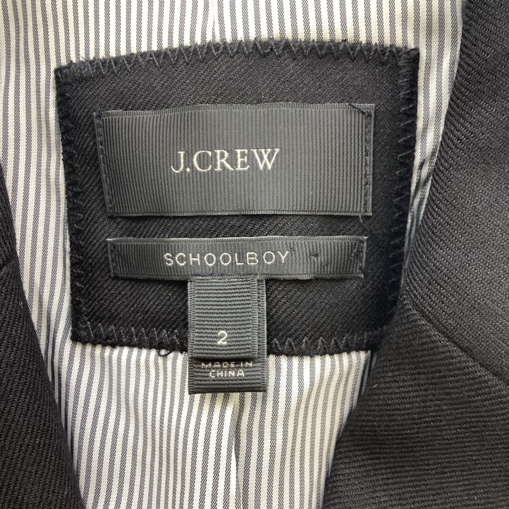 J. Crew SchoolBoy Black Blazer Jacket Gold Buttons Women’s Size 2 Academia Work - Picture 4 of 15